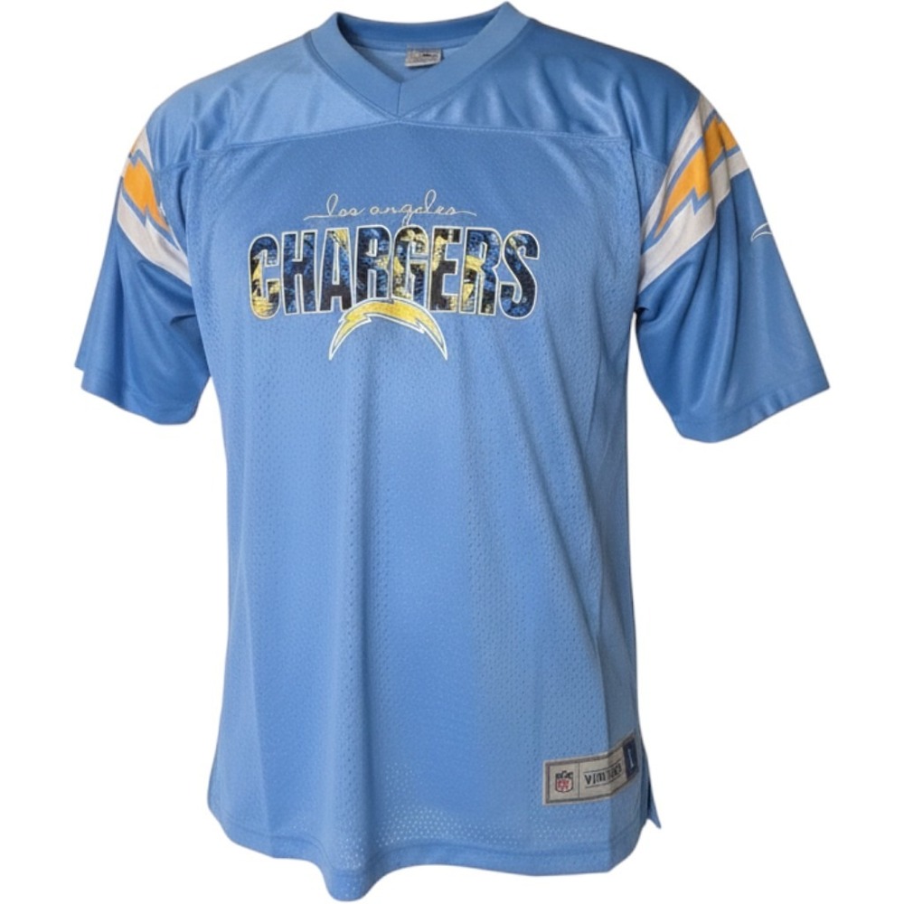 NFL Pro Line Jersey Mens L Blue New Chargers Name Skull Graphic